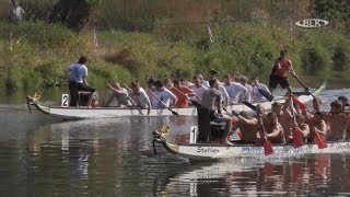 Laporan TV tentang perlombaan perahu naga di Saale di Weißenfels - Erhard Günther berbicara tentang persiapan dan kompetisi di atas air.