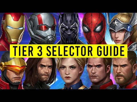 Tier 3 Selector Guide (1 to 10 Ranked) - Marvel Future Fight
