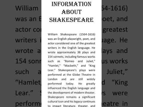Information about Shakespeare #information #shakespeare #about #info