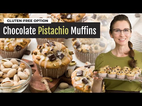 Pistachio Muffins with Chocolate Chips | Bakery Style with Almond Flour