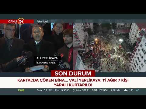 İstanbul Valisi Yerlikaya Kartal'da çöken bina hakkında açıklamalarda bulundu