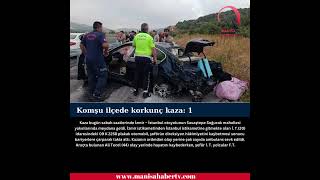 Komşu ilçede korkunç kaza 1 ölü, 4 yaralı #manisa #savaştepe #trafikka