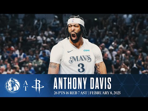 Anthony Davis Mavericks Debut  (26 Pts & 16 Reb) Highlights vs. Houston Rockets | February 8, 2025