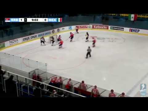 Team Mexico First Goal by Alejandro Apud #14 2019 IIHF U20 Juniors World Championship D2GB