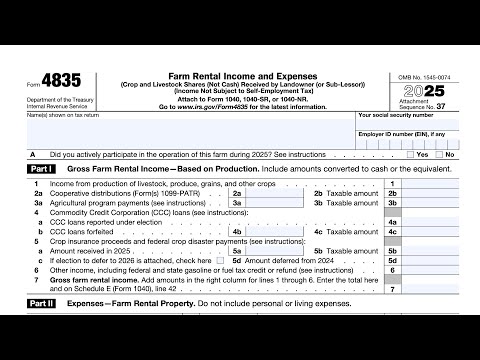 Schritt-für-Schritt-Anleitung zum IRS-Formular 4835 (Einnahmen und Ausgaben aus der Vermietung la...