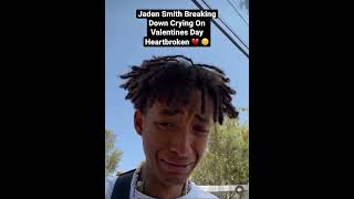 Jaden Smith Breaking Down Crying On Valentines Day Heartbroken 💔 😢 #jadensmith #willsmith #shorts
