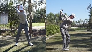 HARRIS ENGLISH - DRIVER & FAIRWAY WOOD GOLF SWING SYNCED FULL & SLOW MOTION 1080p HD