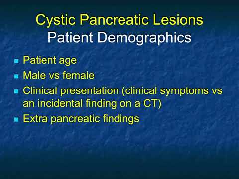 Cystic Pancreatic Lesions: Detection, Diagnosis and Management - Part 1