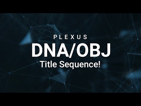 After Effects Tutorial DNA Title Sequence Using Plexus │ OBJ Files In Plexus