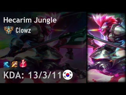 Hecarim Jungle vs Shyvana - Clowz - KR Challenger Patch 7.24