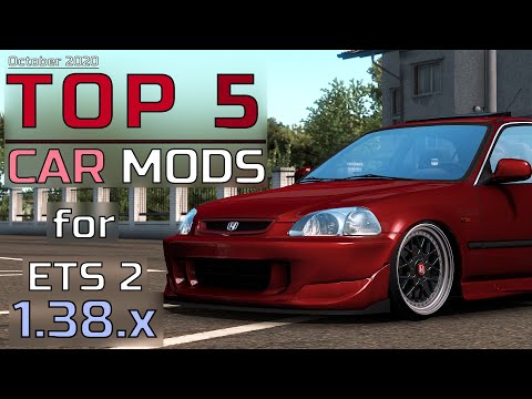 TOP 5 CAR MODS - ETS 2 - 1.38.x