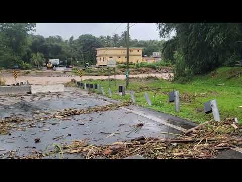 Destrucción del puente en Utuado