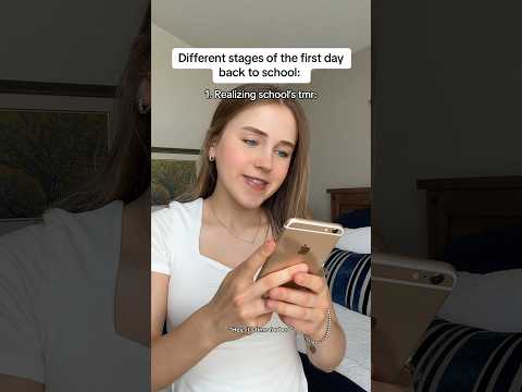 The different stages of the first day back to school #relatable #comedy #pov