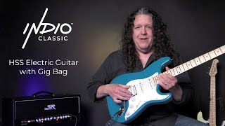 Indio by Monoprice Cali Classic HSS Electric Guitar, Humbucker and Dual Single Coil Pickups