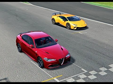 Alfa Romeo Giulia Quadrifoglio vs Lamborghini Huracan Performante - Imola