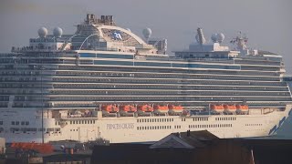 cruise ship MV Sky princess leaving Southampton