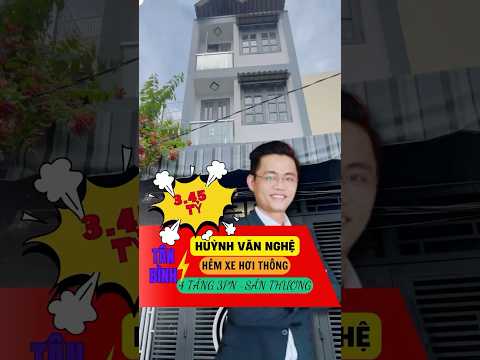 Bán Nhà Tân Bình – Xe Hơi  Thông – Huỳnh Văn Nghệ – 30m² – 4 Tầng chỉ 4.45 tỷ 