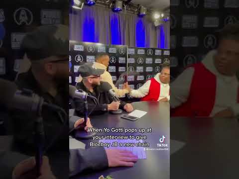 Yo Gotti gifts Blocboy JB a new chain in the middle of an interview w/ LA Leakers + Tay Keith