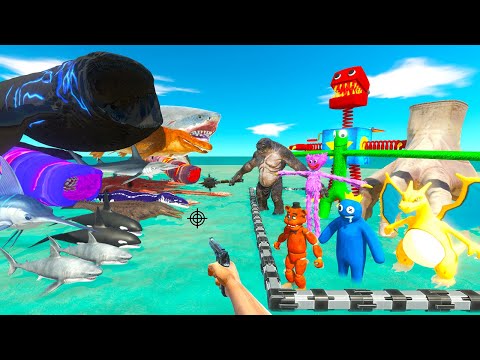 FPS Avatar Rescues Creepy Monsters and Fights Sea Monsters - Animal Revolt Battle Simulator