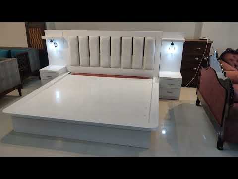 Amaltas White Bed with Platform and Fully Hydrolic Storage - photo 2