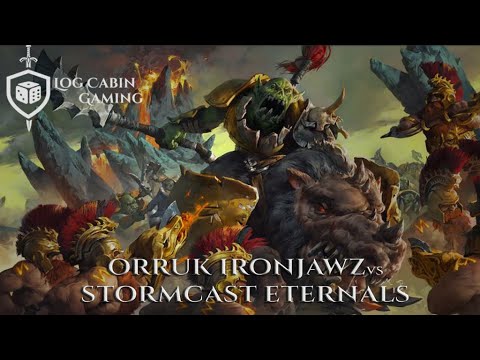 Warhammer Age Of Sigmar Battle Report - 1500pts - Orruk Ironjawz  vs Stormcast Eternals