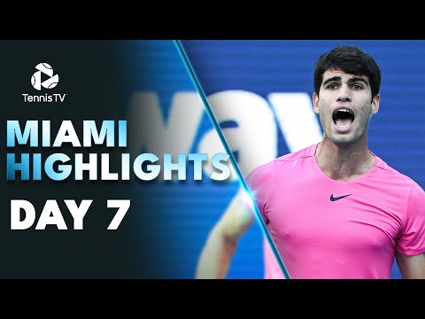 Alcaraz  Tsitsipas In Action; Medvedev, Rublev  Fritz Also Feature | Miami 2023 Highlights Day 7