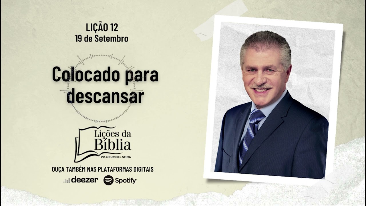 Colocado para descansar - Quinta, 19 de Setembro| Lições da Bíblia com Pr Stina