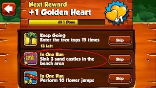 Banana Kong_In One Run_Sink 3 sand castles in the beach area