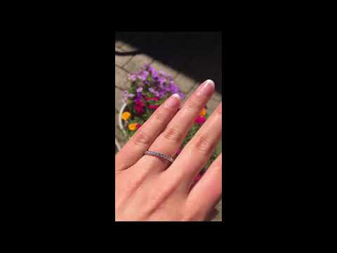 Stackable 2.2mm Double Shared Prong Eternity Ring - TwoBirch TB-ETR-0004-WG-L