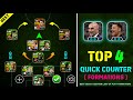 Top 4 Best Quick Counter Formations In EFootball 2026 R Martinez Best Link Up Play Formation