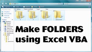Excel VBA Tips n Tricks #19 MkDir VBA Function  Make folders and subfolders using excel