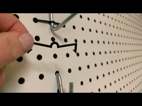 How to use peg locks on peg board — install and remove locking plastic pieces