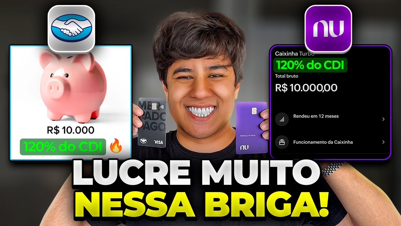 CAIXINHA TURBO NUBANK vs COFRINHO MERCADO PAGO! A TRETA FICOU FEIA!