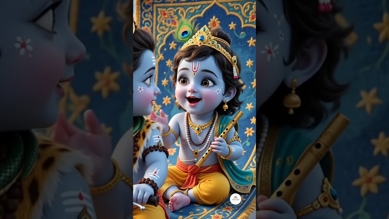 😱 जब महादेव स्कूटर पर श्रीकृष्ण को घुमाने निकले! 🛵🔱💙 #shorts #krishna #mahadev #ai