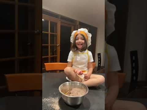 Kanz makes #brownies .....from a box