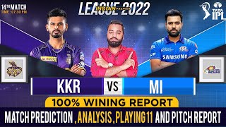 KKR vs MI IPL 2022 14th Match Prediction- 6 April | Kolkata vs Mumbai 14th Match Prediction #ipl2022