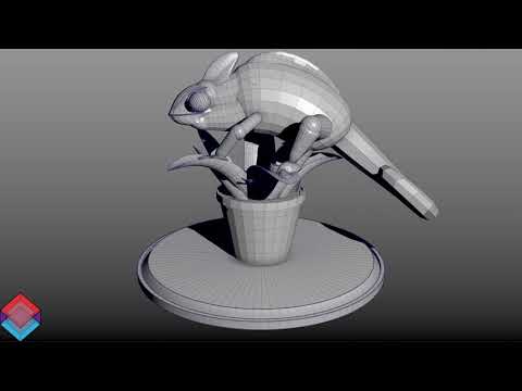 Chameleon 3D Model Turntable