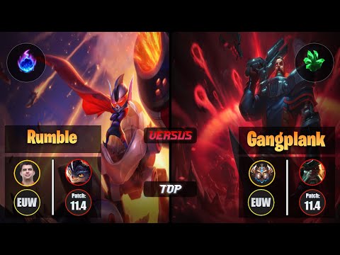 Bwipo RUMBLE (Top) [Arcane Comet] VS GANGPLANK - Challenger EUW Patch 11.4