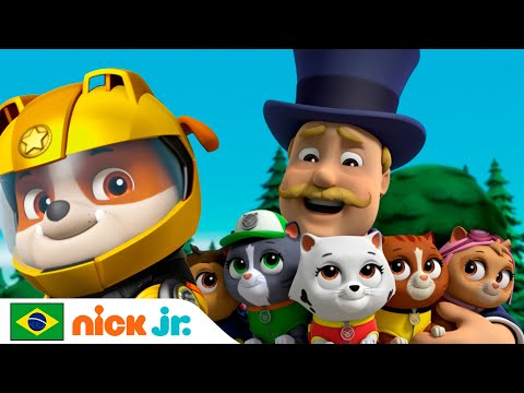 Capa de Patrulha Canina | Os Moto Filhotes resgatam os gatinhos | Nick Jr. em Português