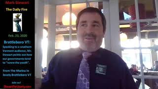 Mark in Brattleboro VErmont - Speaking about Young Americans