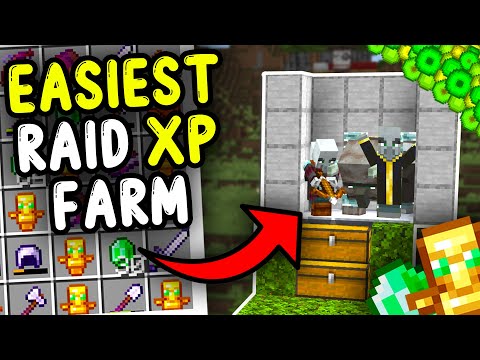 NEW EASIEST RAID XP FARM Minecraft Bedrock 1.21+!