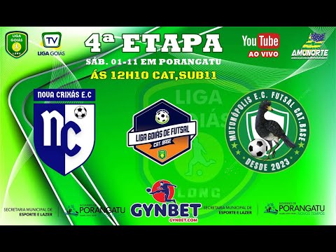 LIGA GOIÁS GYNBET.COM 2025 CATEG. BASE 2025 - NOVA CRIXÁS EC X MUTUNÓPOLIS FC
