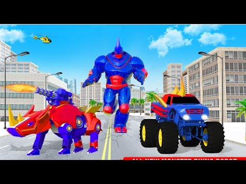 Rhino Robot Monster Truck Part-1 | Rescue City Transform Robot Android GamePlay | By Game Crazy