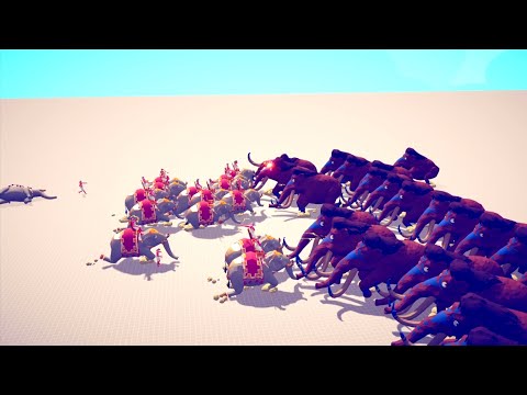 Sacred Elephant Vs Mammoth - Totally Accurate Battle Simulator TABS