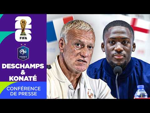 "L'ÉQUIPE DE FRANCE VA ME MANQUER" - Deschamps et Konaté en conf avant France - Angleterre