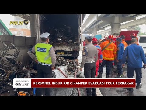 PRESISI UPDATE: PERSONEL INDUK PJR CIKAMPEK EVAKUASI TRUK TERBAKAR 03/03/2025 (15.00)