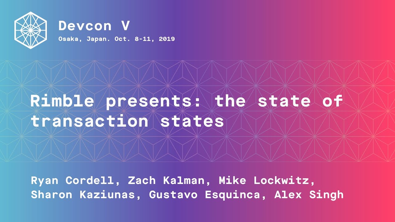 Rimble presents: the state of transaction states preview