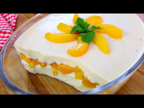 GELADÃO DE PÊSSEGO CREMOSO E LEVINHO | SÓ 4 INGREDIENTES E SUPER RÁPIDO