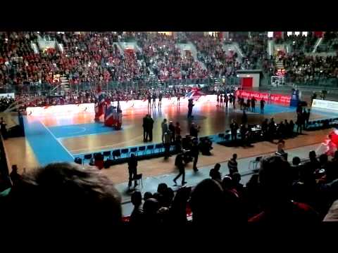 Wisła Can Pack Kraków vs Galatasaray - powitanie koszykarek 18.12.2014