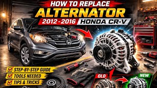 How to replace alternator on 2012 2013 2015 2016 Honda CRV